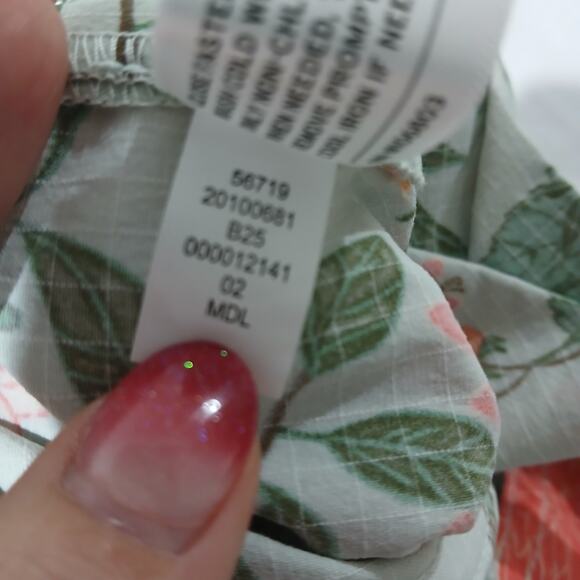 DULUTH TRADING Heirloom Gardening Short Overalls Large NWT Mint Summer Dahlia - Picture 13 of 16